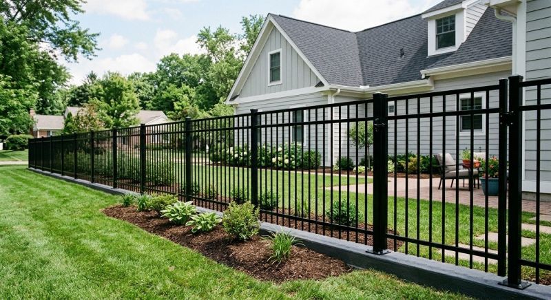 Black Metal Fence Installation in South Houston, TX